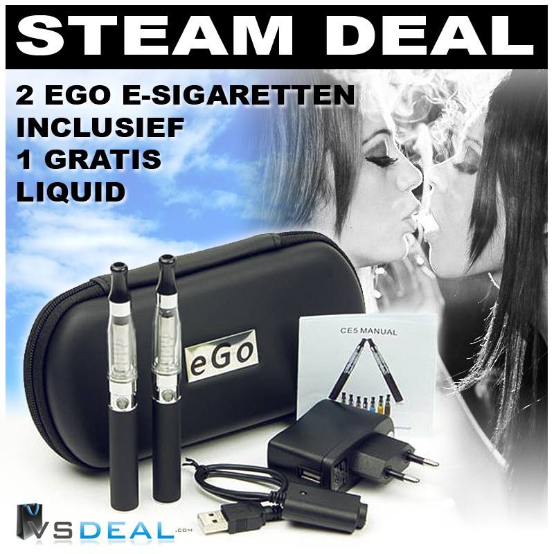 vsdeal.com - eGo e-sigaretten Starterspakket inclusief 1 gratis liquid OP=OP