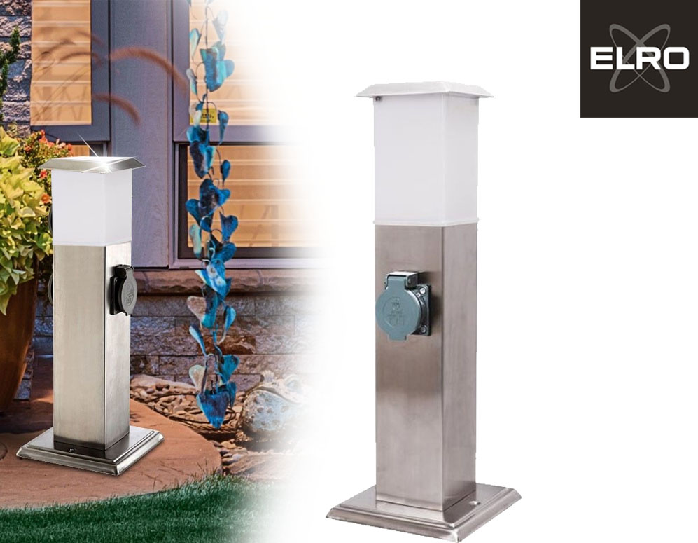 vsdeal.com - Elro RVS Tuinpaal met Stopcontacten en Verlichting vsdeal.com - Elro RVS Tuinpaal met Stopcontacten en Verlichting