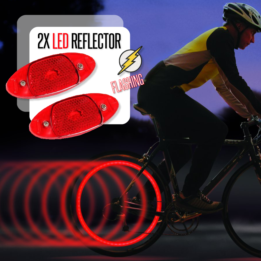 vsdeal.com - Euroknaller 2x LED Fiets reflector knipperend OP=OP