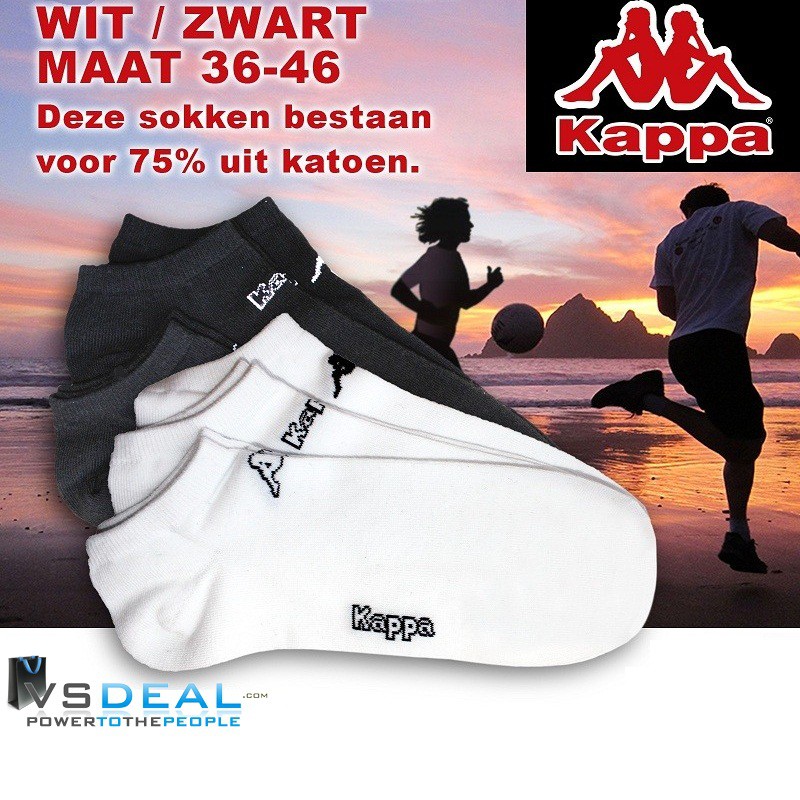 vsdeal.com - Euroknaller 3 Paar Kappa Sneaker Sokken OP=OP vsdeal.com - Euroknaller 3 Paar Kappa Sneaker Sokken OP=OP