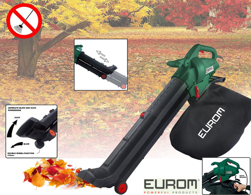 vsdeal.com - Eurom Bladblazer met Zuig en Versnipperfunctie vsdeal.com - Eurom Bladblazer met Zuig en Versnipperfunctie