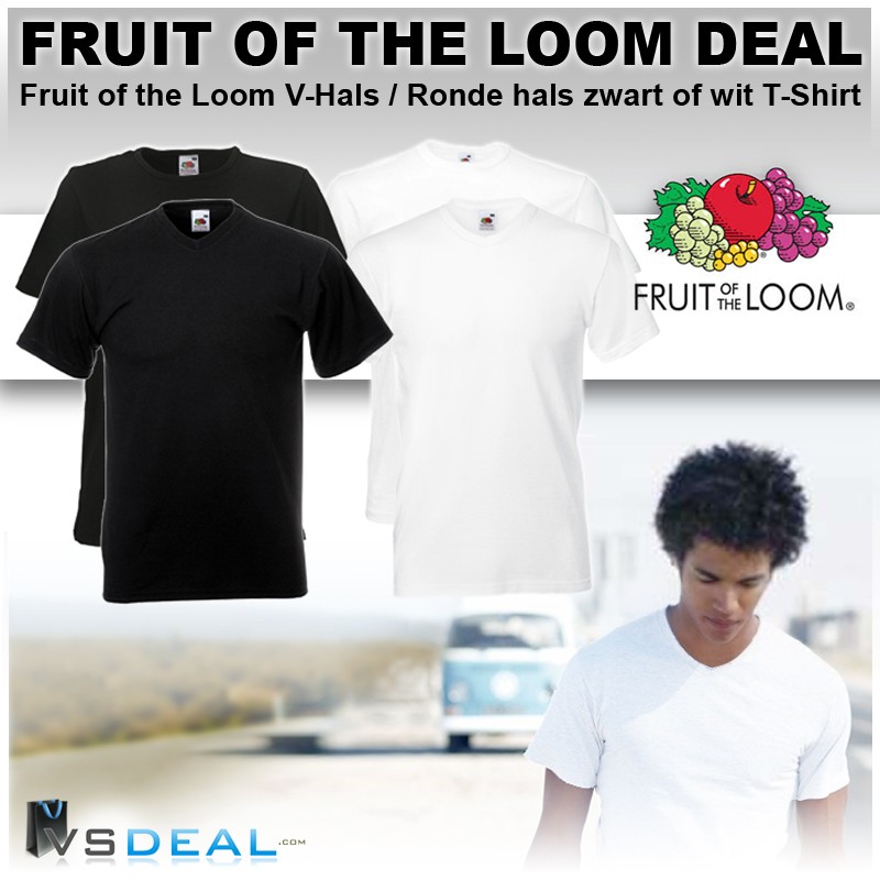 vsdeal.com - Fruit of the Loom T-shirts 6 of 12 stuks OP=OP