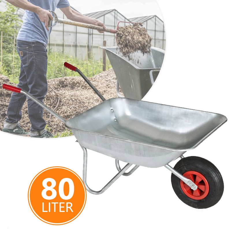 vsdeal.com - Gegalvaniseerde Kruiwagen 80L vsdeal.com - Gegalvaniseerde Kruiwagen 80L