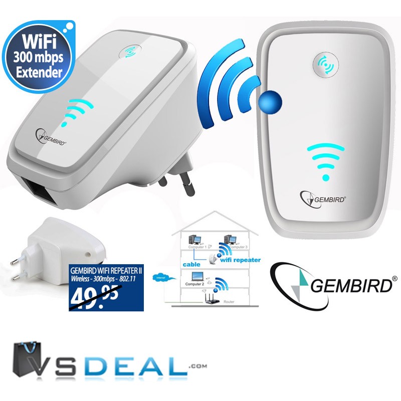 vsdeal.com - Gembird WiFi Range Extender (300mbps) vsdeal.com - Gembird WiFi Range Extender (300mbps)