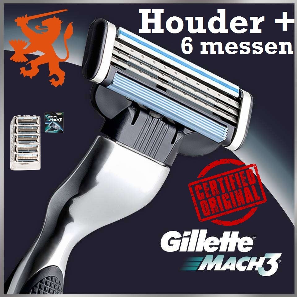 vsdeal.com - Gillette Mach3 Houder + 6 Messen OP=OP