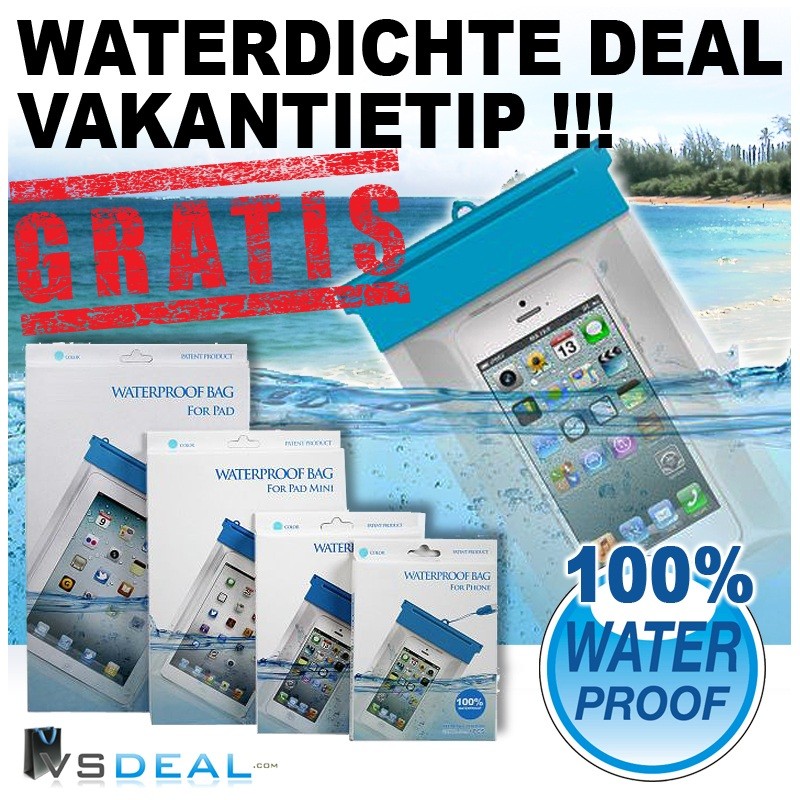 vsdeal.com - Gratis 100% Waterproofbag in 4 verschillende maten OP=OP!!