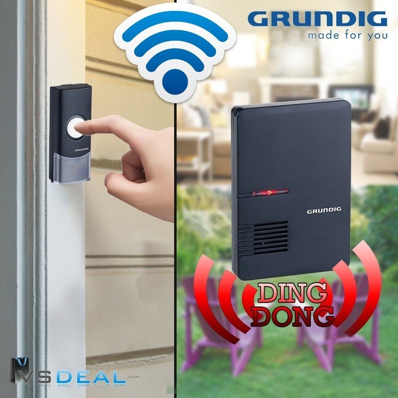 vsdeal.com - Grundig Draadloze Deurbel met 1 of 2 ontvangers OP=OP! vsdeal.com - Grundig Draadloze Deurbel met 1 of 2 ontvangers OP=OP!
