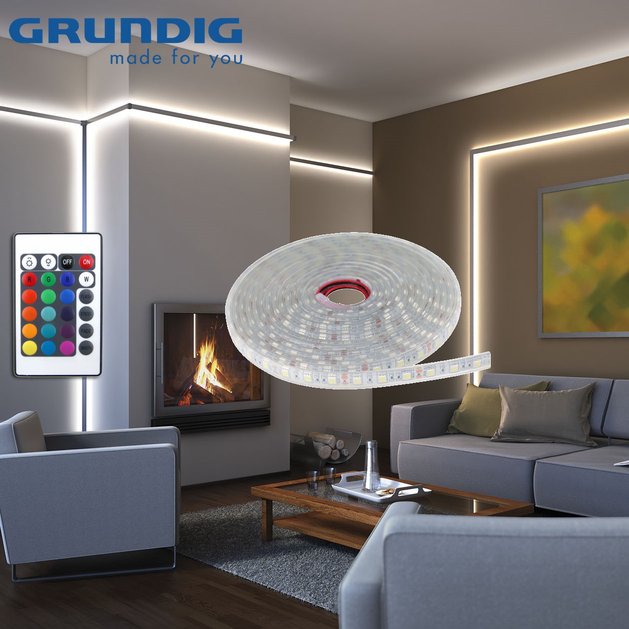 vsdeal.com - Grundig RGB Flexibele LED Strip OP=OP vsdeal.com - Grundig RGB Flexibele LED Strip OP=OP