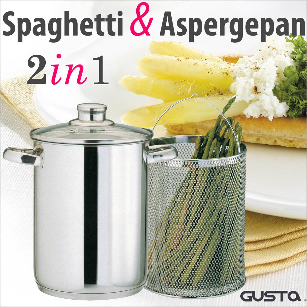 vsdeal.com - Gusta Aspergepan & Spaghettipan in 2 verschillende maten OP=OP