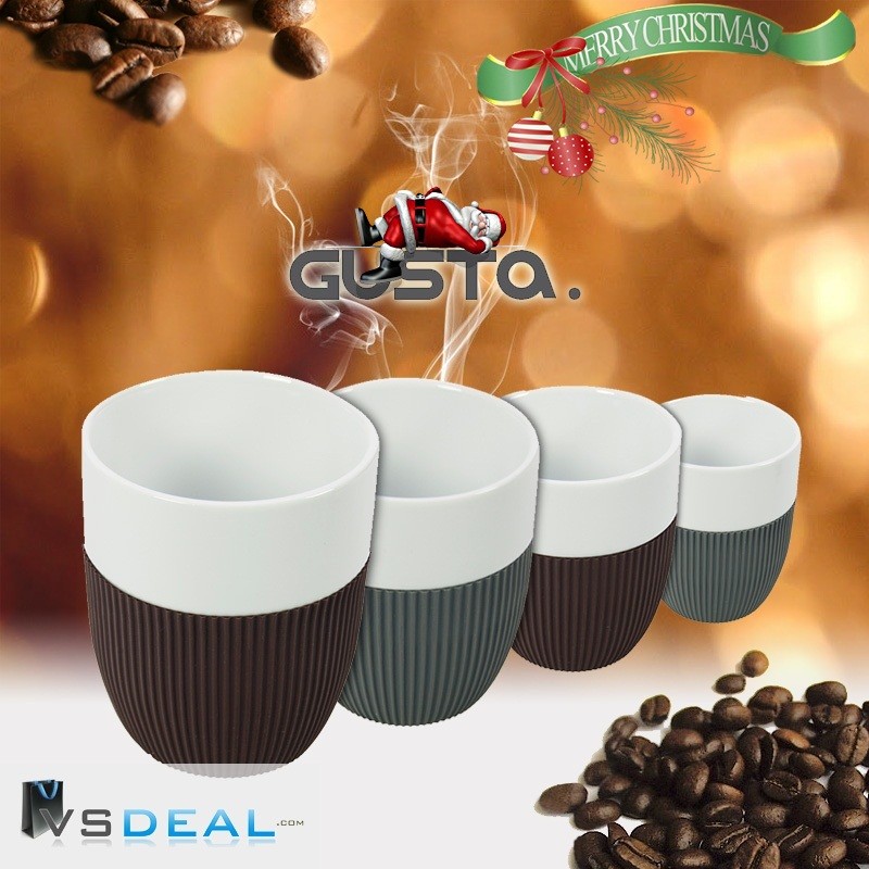 vsdeal.com - Gusta Mok set van 2 met Siliconen vsdeal.com - Gusta Mok set van 2 met Siliconen