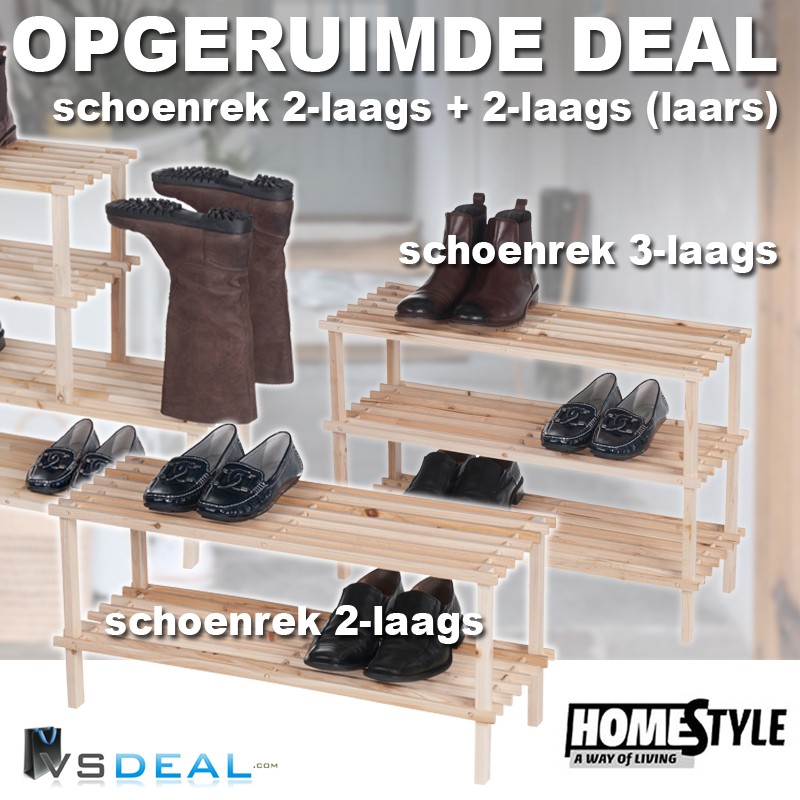 vsdeal.com - HomeStyle Schoenenrekken Hout OP=OP vsdeal.com - HomeStyle Schoenenrekken Hout OP=OP