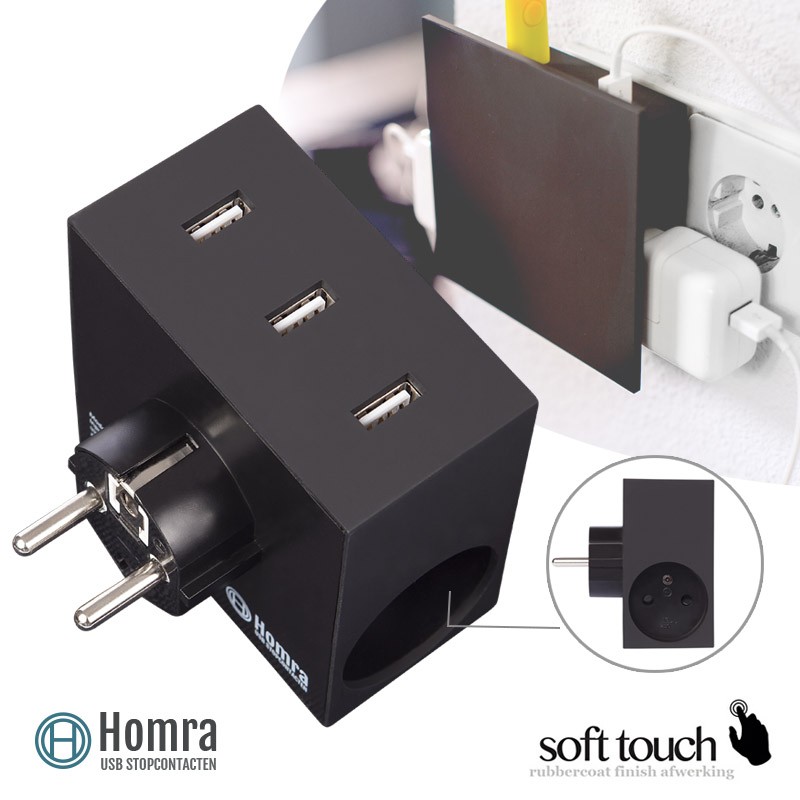 vsdeal.com - Homra USB Stekkerblok 5 in 1