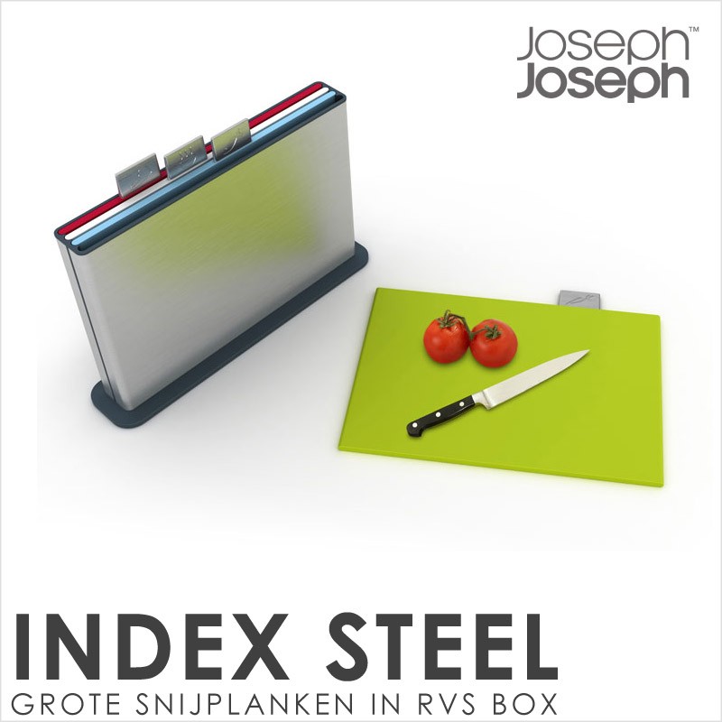 vsdeal.com - Joseph Joseph Index Steel (RVS) snijplankenset vsdeal.com - Joseph Joseph Index Steel (RVS) snijplankenset