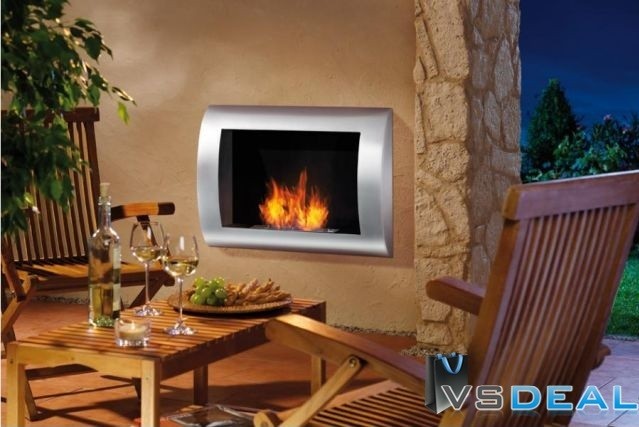 vsdeal.com - Kamin Maxx Zilver wandsfeerhaard inclusief gratis 1 liter bio-ethanol