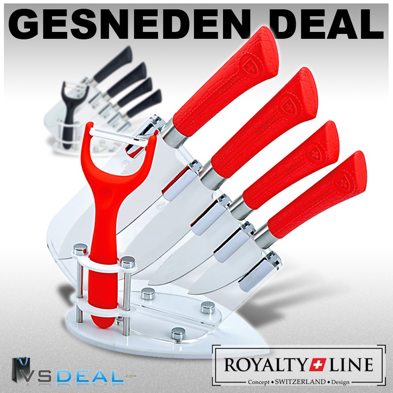 vsdeal.com - Keramische Messenset in Luxe Houder van Royalty Line