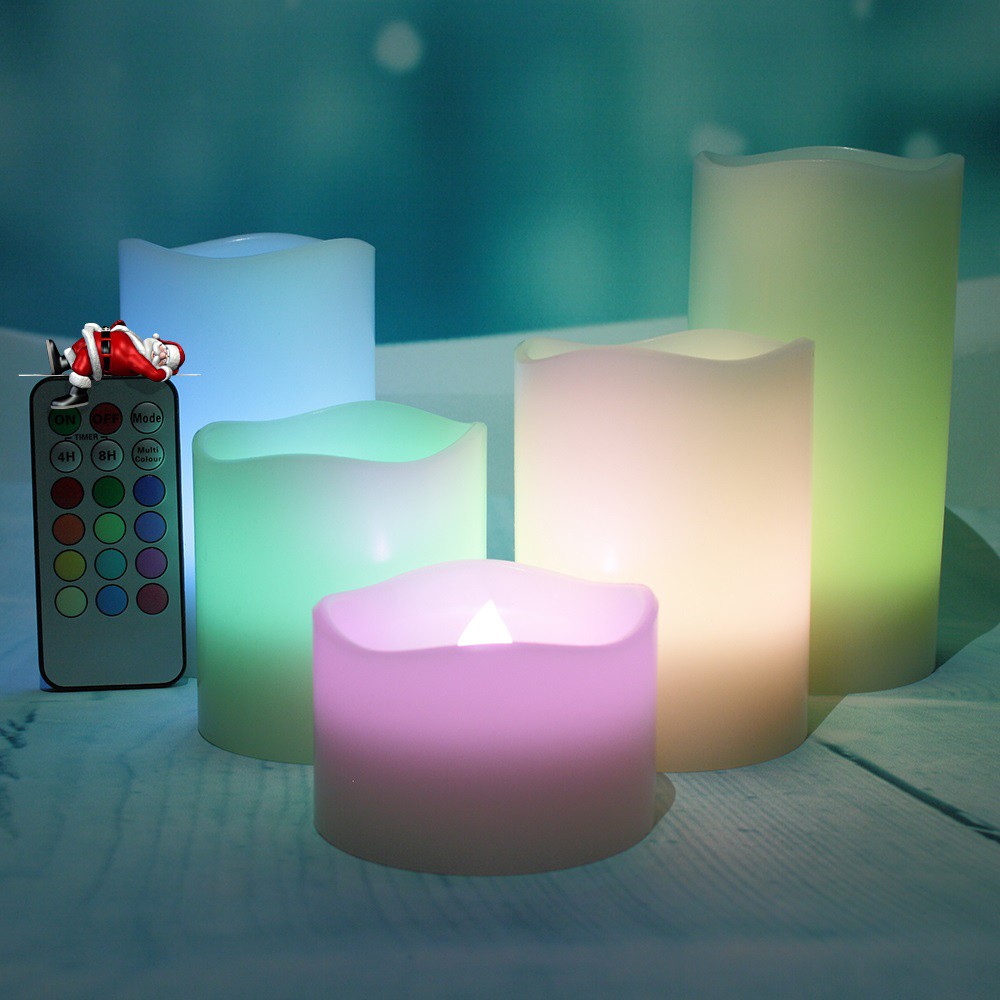 vsdeal.com - Kleurrijke WAX LED Kaarsen met Afstandsbediening OP= Niet Gezellig