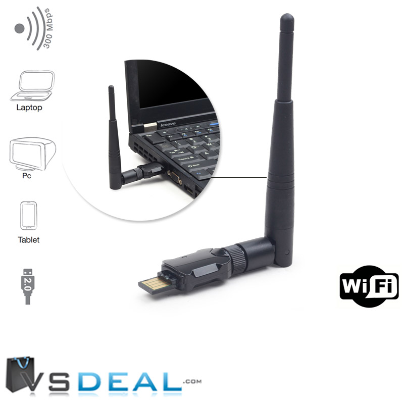 vsdeal.com - Krachtige USB WiFi ontvanger 300Mbps