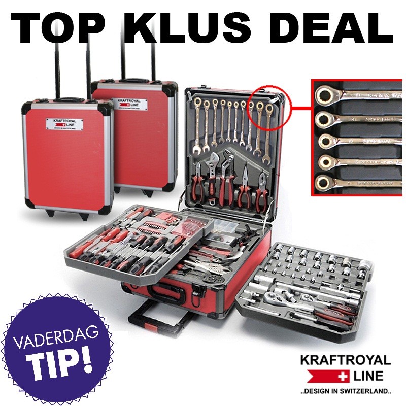 vsdeal.com - KRAFTROYAL Line 186-delige Professionele Gereedschapset OP=OP!