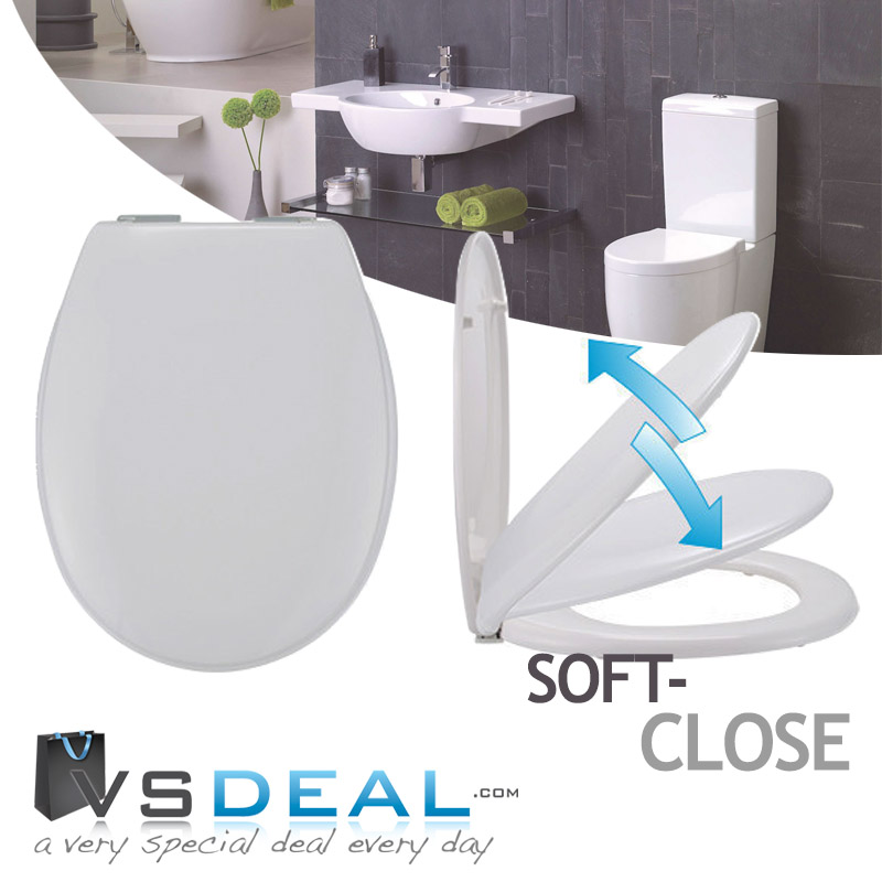 vsdeal.com - Kunststof Anti-Bacteriele Softclose WC-Bril