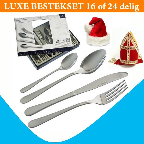 vsdeal.com - Luxe bestekset RVS 16 of 24 delig OP=OP