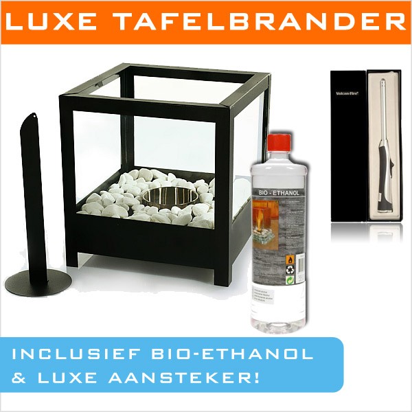 vsdeal.com - Luxe Tafelbrander + Bio Ethanol + Aansteker