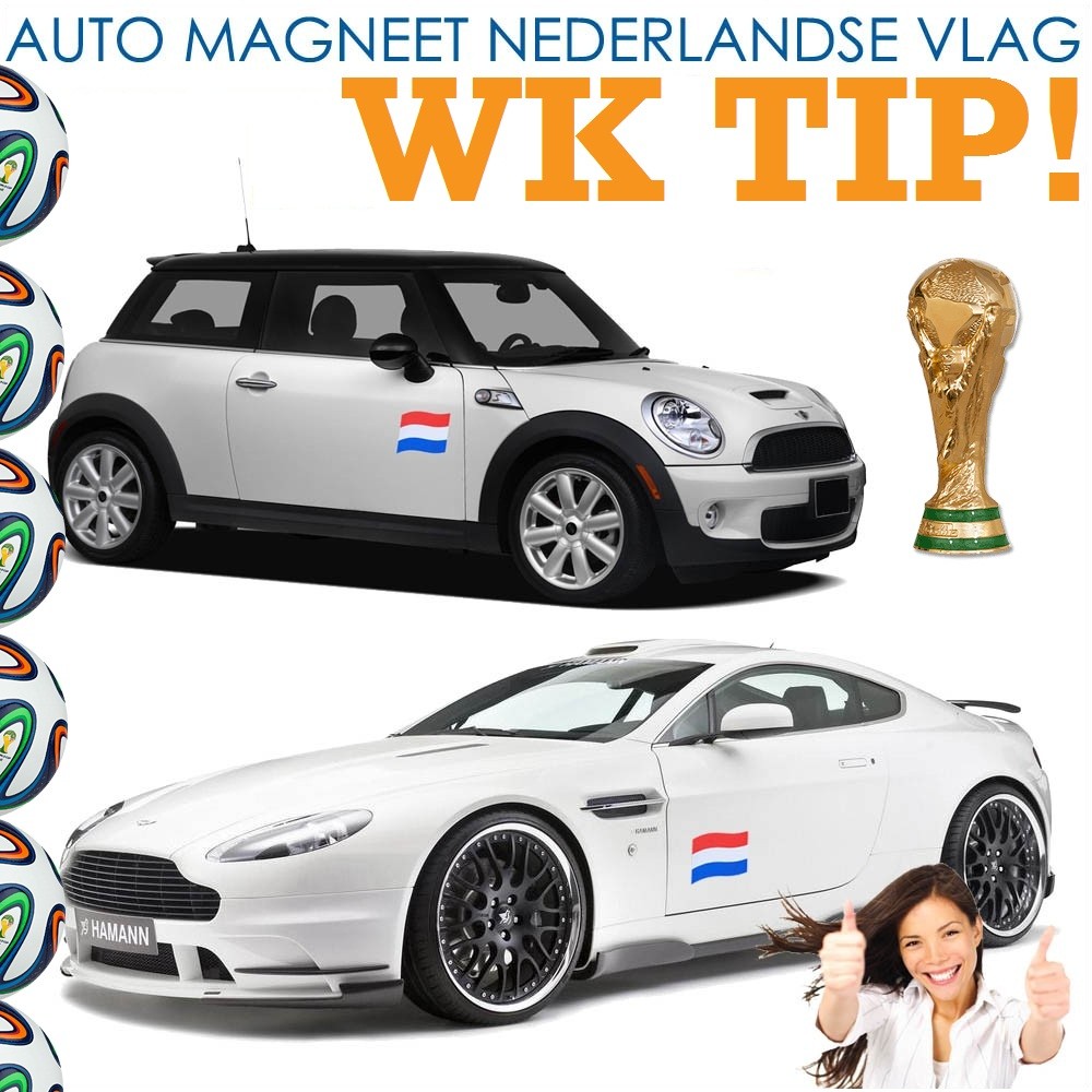 vsdeal.com - Magnetische Nederlandse XL AutoVlag Nieuw in Nederland OP=OP