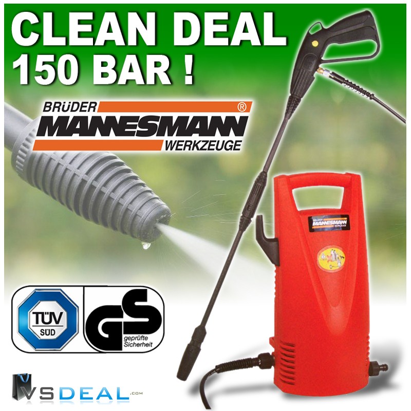 vsdeal.com - Mannesmann 150 bar Hogedrukreiniger OP=OP