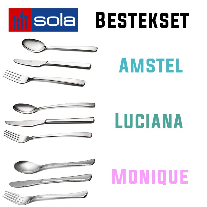 vsdeal.com - Megasale Luxe besteksets van Sola keuze uit 3 modellen OP=OP