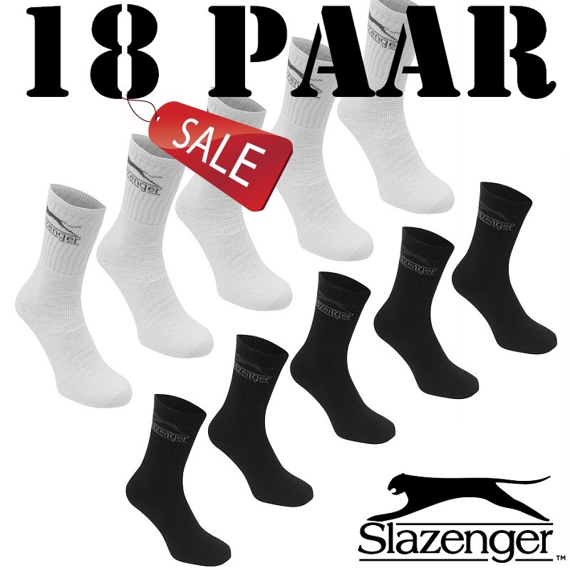 vsdeal.com - MEGAstunt Sportsokken van Slazenger 18 PAAR!