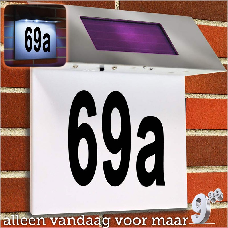 vsdeal.com - Nieuw Design RVS huisnummer met 4 x LED