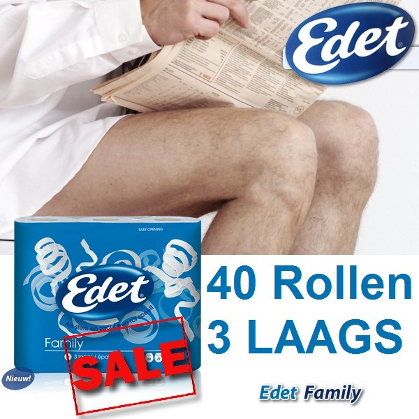 vsdeal.com - Nieuw Edet toiletpapier 40 Rollen OP=OP