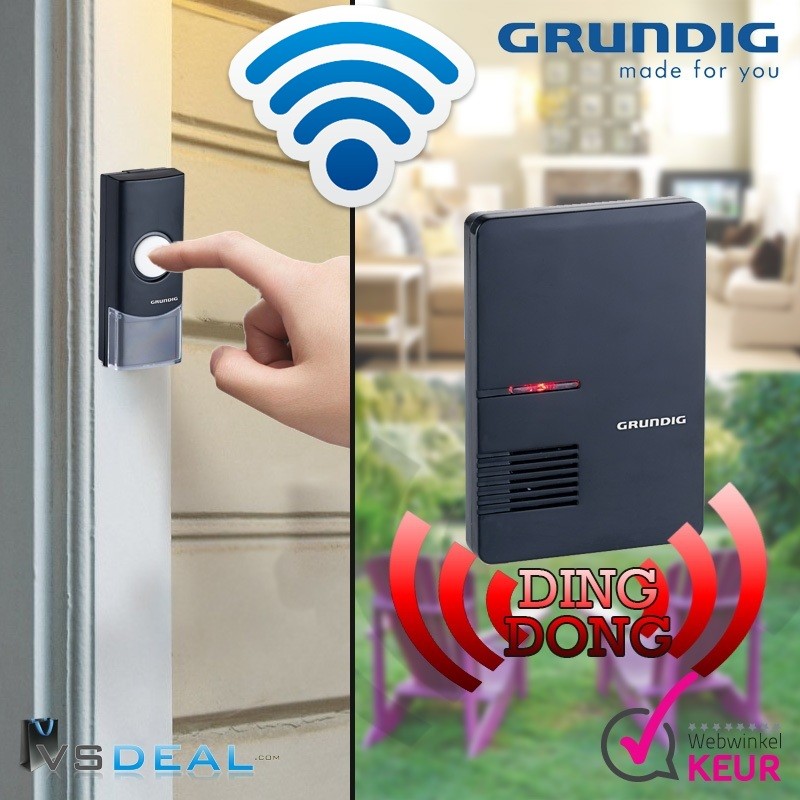 vsdeal.com - Nieuw Grundig Draadloze Deurbel OP=OP