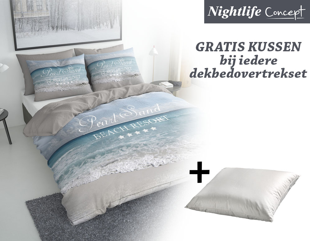 vsdeal.com - Nightlife Dekbedovertrekken Collectie met Gratis Kussen