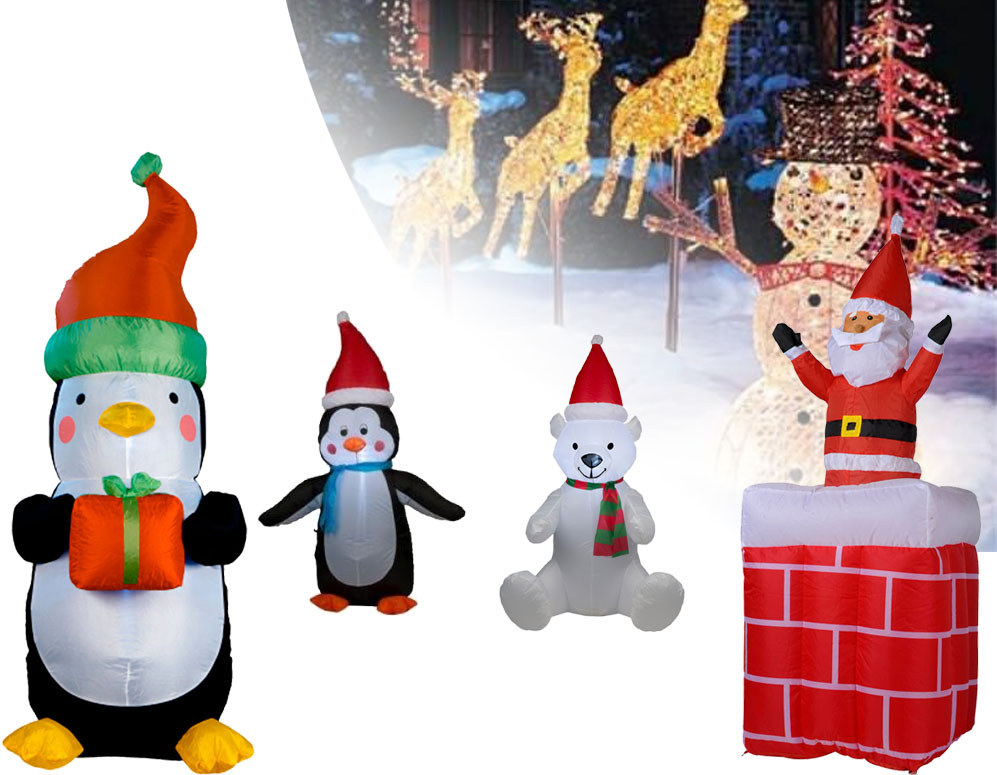 vsdeal.com - Opblaasbare Kerstfiguren voor Buiten - Incl. ventilator