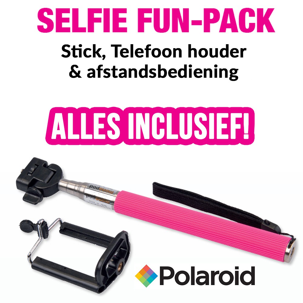 vsdeal.com - Polaroid Selfie Funpack met Stick en Bluetooth vsdeal.com - Polaroid Selfie Funpack met Stick en Bluetooth