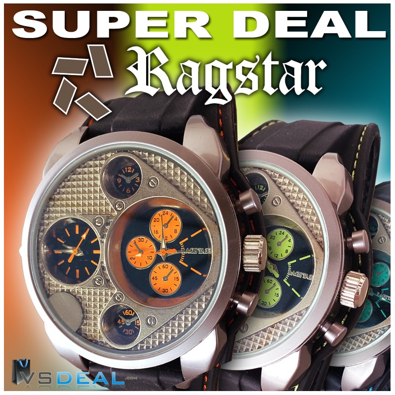 vsdeal.com - Ragstar XXXL Horloge in 3 kleuren (Diesel LOOK) OP=OP