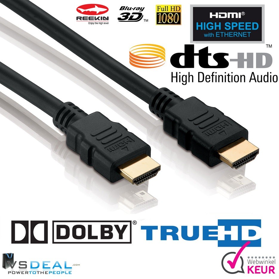 vsdeal.com - Reekin Gold plated 3D HDMI 1.4 kabel