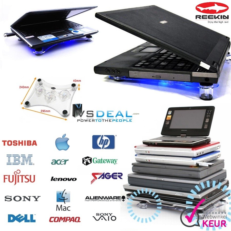 vsdeal.com - Reekin Laptop Notebook Cooler met Led verlichting! vsdeal.com - Reekin Laptop Notebook Cooler met Led verlichting!