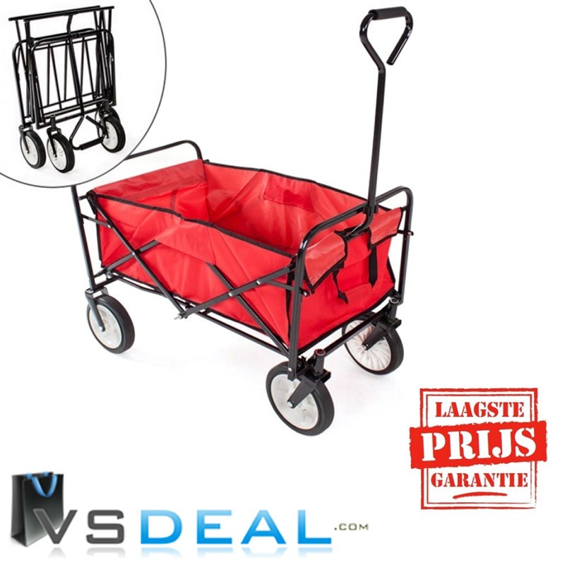 vsdeal.com - Rode Opvouwbare Bolderkar vsdeal.com - Rode Opvouwbare Bolderkar