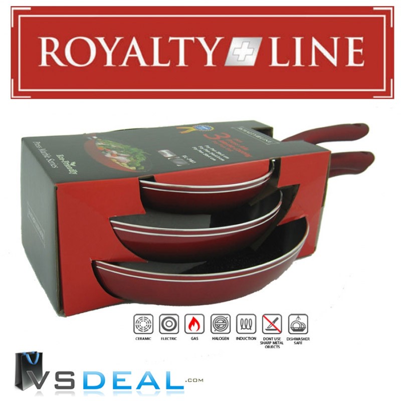 vsdeal.com - Royalty Line 3-delige koekenpannenset vsdeal.com - Royalty Line 3-delige koekenpannenset