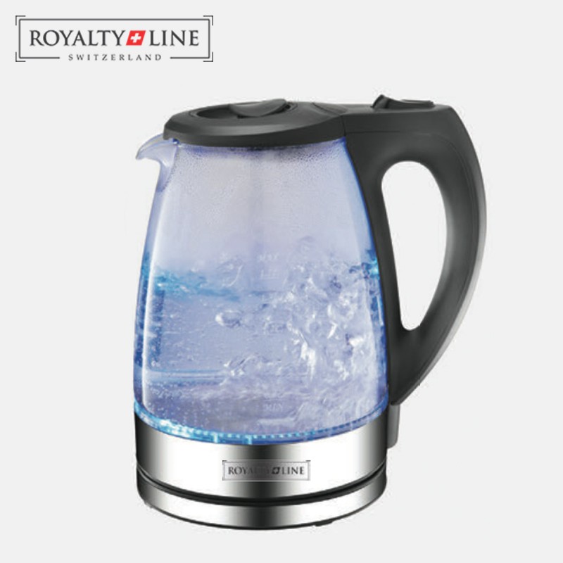 vsdeal.com - Royalty Line Glazen Waterkoker | Met Blauwe LED-verlichting
