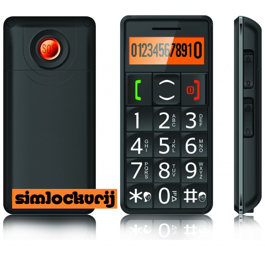 vsdeal.com - Senioren mobiele telefoon Zwart met S.O.S-functie simlockvrij OP=OP