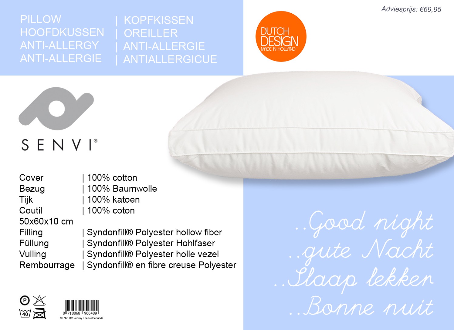 vsdeal.com - Senvi® Boxkussen Katoen- Made in Holland vsdeal.com - Senvi® Boxkussen Katoen- Made in Holland