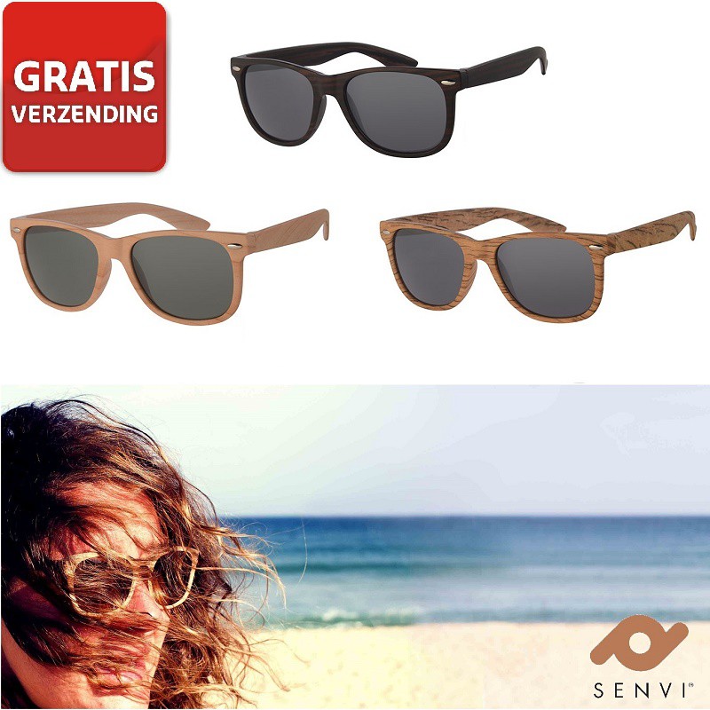 vsdeal.com - Senvi Houtlook Zonnebrillen in 3 kleuren GRATIS VERZENDING!