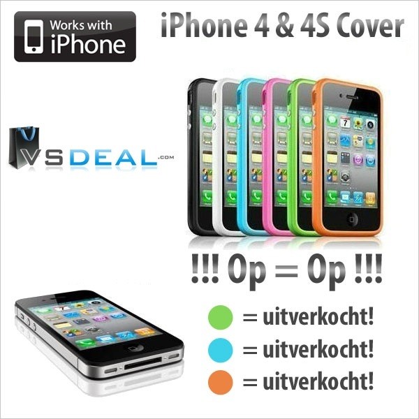 vsdeal.com - Siliconen Cover voor iPhone 4/4S Sale