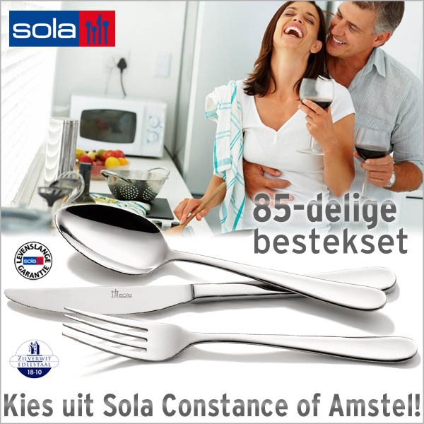 vsdeal.com - Sola 10 Persoons 85-delige luxe bestekset OP=OP