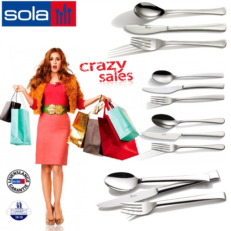 vsdeal.com - Sola Crazy Sale Luxe besteksets van Sola keuze uit 4 modellen MoederdagTip! OP=OP