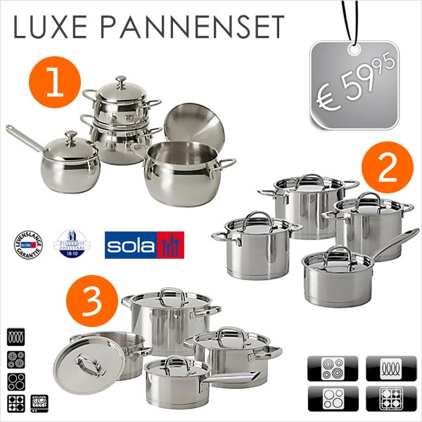 vsdeal.com - Sola Pannenset Lugano, Esprit of Savanne 4-delig vsdeal.com - Sola Pannenset Lugano, Esprit of Savanne 4-delig