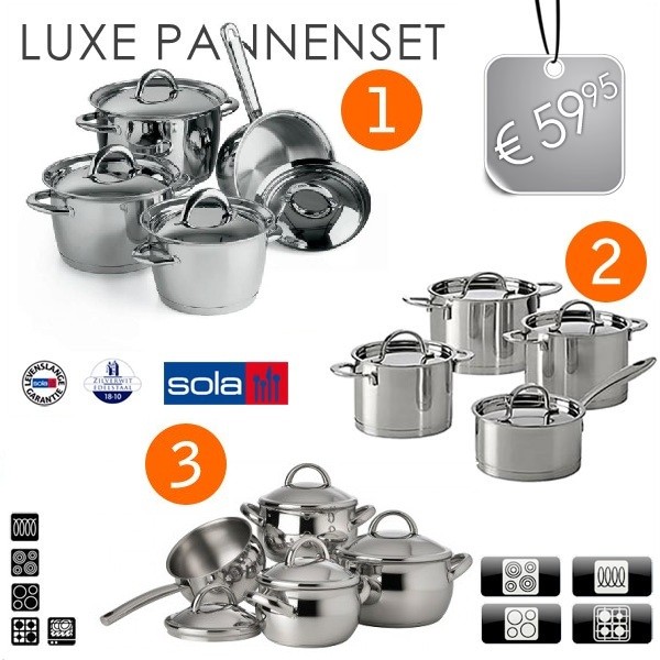 vsdeal.com - Sola Pannenset Piazza, Esprit of Oslo 8-delige Set OP=OP