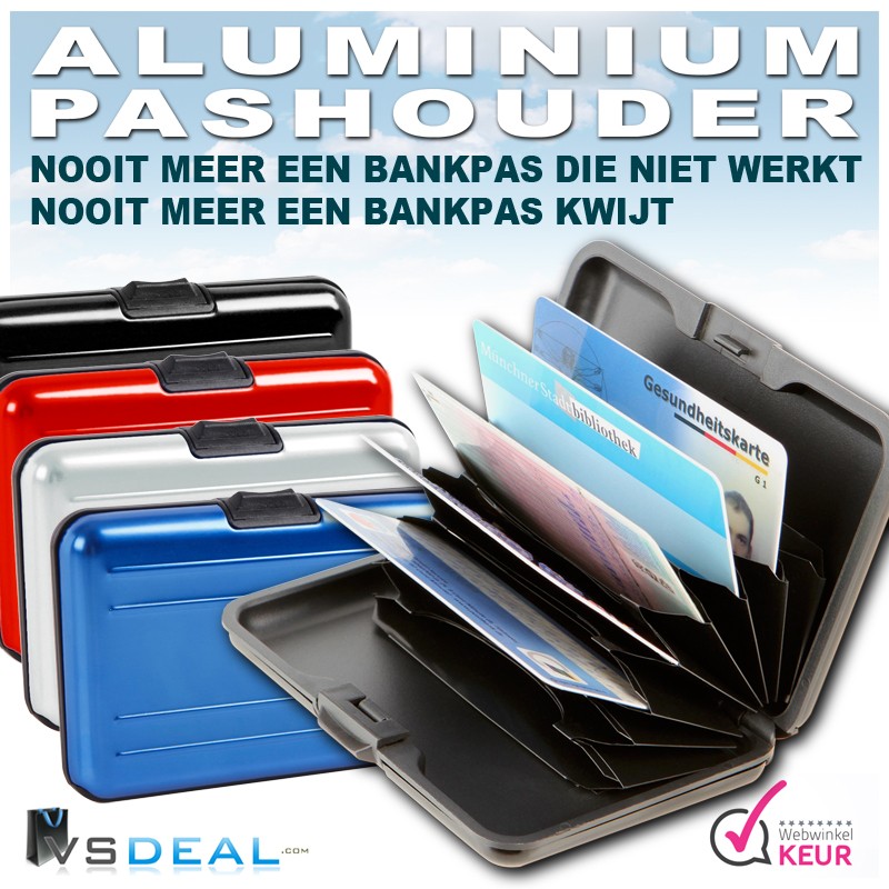 vsdeal.com - Stoere Aluminium Pashouder (Bekend van TV!) vsdeal.com - Stoere Aluminium Pashouder (Bekend van TV!)